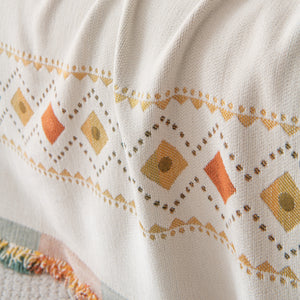Bohemian Geometric Sofa Throw Cover, Cozy & Protective Ethnic-Inspired Couch Cover