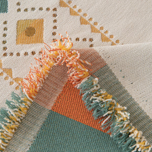 Bohemian Geometric Sofa Throw Cover, Cozy & Protective Ethnic-Inspired Couch Cover