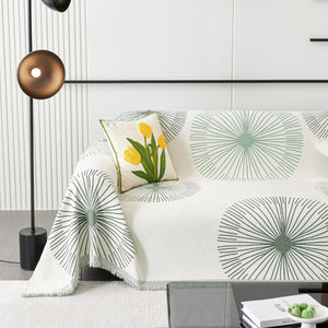 Dandelion Reversible Striped Couch Throw Cover for Living Room Pet Sofa Slipcovers Couch Protector