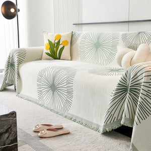 Dandelion Reversible Striped Couch Throw Cover for Living Room Pet Sofa Slipcovers Couch Protector