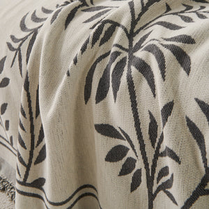 Modern Minimalist Chenille Willow Leaf Pattern Couch Cover Blanket, Luxurious Blankets for The Sofa