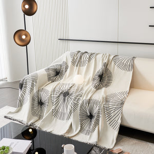 Dandelion Reversible Striped Couch Throw Cover for Living Room Pet Sofa Slipcovers Couch Protector