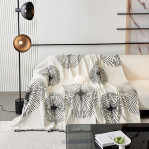 Dandelion Reversible Striped Couch Throw Cover for Living Room Pet Sofa Slipcovers Couch Protector