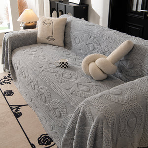 Soft Plush Fleece Throw Blanket for Couch Solid Cute Warm Couch Cover Blanket for Winter