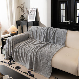 Soft Plush Fleece Throw Blanket for Couch Solid Cute Warm Couch Cover Blanket for Winter