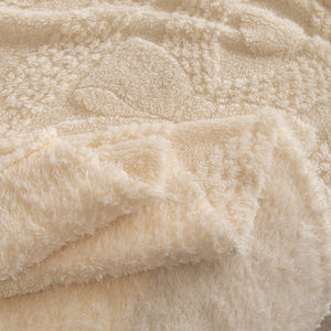 Soft Plush Fleece Throw Blanket for Couch Solid Cute Warm Couch Cover Blanket for Winter