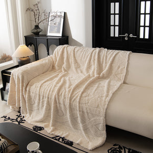 Soft Plush Fleece Throw Blanket for Couch Solid Cute Warm Couch Cover Blanket for Winter