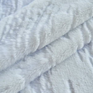 Plush Faux Fur Warm Sofa Cover with Waves Jacquard Textured Throw Blankets for Couch