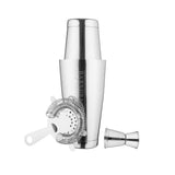 Professional 4-Piece Boston Cocktail Shaker Set
