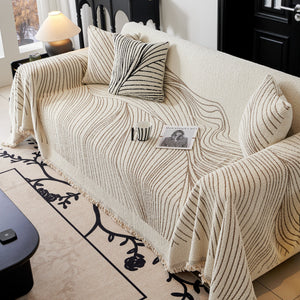 Cozy Striped Sofa Throw Blanket L Shaped Sectional Couch Covers Luxury Throws for Sofas