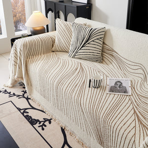 Cozy Striped Sofa Throw Blanket L Shaped Sectional Couch Covers Luxury Throws for Sofas