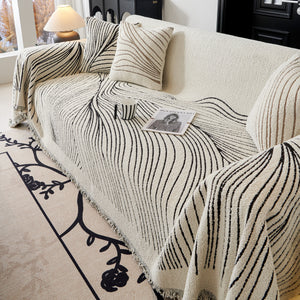 Cozy Striped Sofa Throw Blanket L Shaped Sectional Couch Covers Luxury Throws for Sofas