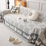Chenille Houndstooth Sofa Throw Cover, Scratch Proof Cozy Throw Blankets for Couch