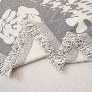 Chenille Houndstooth Sofa Throw Cover, Scratch Proof Cozy Throw Blankets for Couch