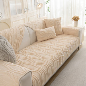 Winter Thickened Non-slip Blanket, Three-Dimensional Embossed Cotton Velvet Sofa Cover