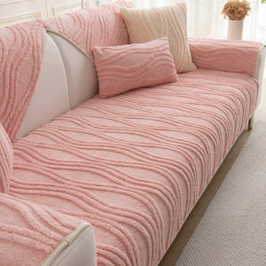 Winter Thickened Non-slip Blanket, Three-Dimensional Embossed Cotton Velvet Sofa Cover