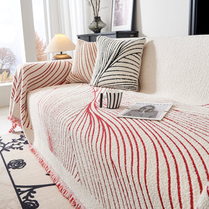 Cozy Striped Sofa Throw Blanket L Shaped Sectional Couch Covers Luxury Throws for Sofas