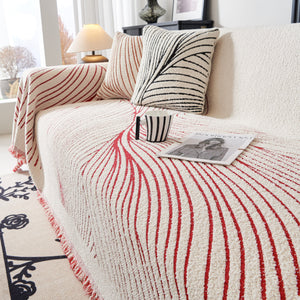 Cozy Striped Sofa Throw Blanket L Shaped Sectional Couch Covers Luxury Throws for Sofas