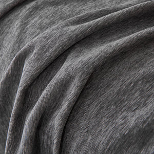 Solid Color Chenille Sofa Throw Blanket, Cozy & Easy Care Fringed Furniture Protector
