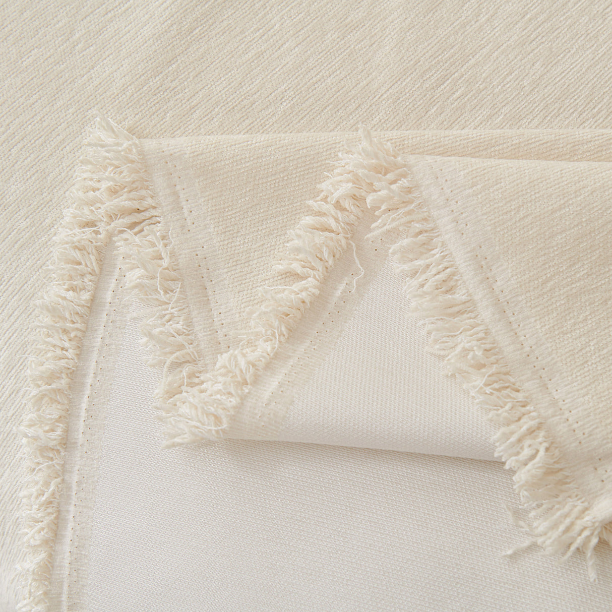Solid Color Chenille Sofa Throw Blanket, Cozy & Easy Care Fringed Furniture Protector