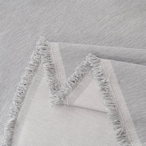 Solid Color Chenille Sofa Throw Blanket, Cozy & Easy Care Fringed Furniture Protector