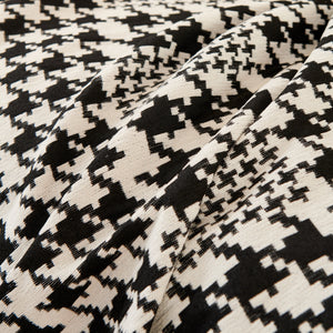 Chenille Houndstooth Couch Cover, Chaise Lounge Blanket Cover, Sectional Couch Scratch Protector