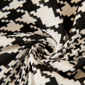 Chenille Houndstooth Couch Cover, Chaise Lounge Blanket Cover, Sectional Couch Scratch Protector