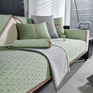 Geometric 3D Sofa Cover, Non-Slip Couch Protector for Seat, Backrest & Armrest