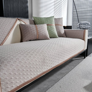Geometric 3D Sofa Cover, Non-Slip Couch Protector for Seat, Backrest & Armrest