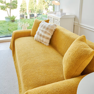 Thick Sherpa Fleece Sofa Protector Cover Stylish Durable Slipcovers for Couches and Chairs