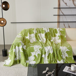 Decorative Throw Blankets for Sofa, Oversized Pretty Floral Throws for Sofas