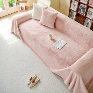 Faux Fur Smooth Plush Comfy Couch Covers, Soft Thicked Durable Blankets and Throws for Sofas