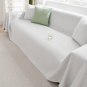 Summer Cool Dotted Cat Scratch Resistant Sofa Cover Blanket, Luxury Large Blanket Covers for Couch