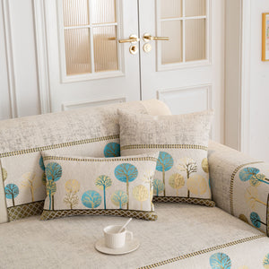 Sofa Cover for Couch, Non-Slip Sectional Couch Cover with Woven Tree Pattern