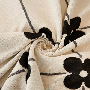 Comfy Four-Leaf Clover Hope Faith Love Luck Blanket for Couch, Chenille Scratch Proof Sofa Blanket Covers