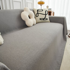 Teddy Throw Blanket and Stylish Slipcover for Couch, Waterproof Sofa Cover for Pets