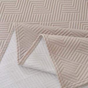 Cooling Scratch Proof Large Sofa Throw Cover, Geometric Texture Couch Protector