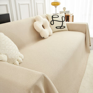 Teddy Throw Blanket and Stylish Slipcover for Couch, Waterproof Sofa Cover for Pets