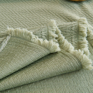 Waterproof Scratch Proof Herringbone Large Throw Blanket for Couch, Chenille Couch Cushion Covers for Pets
