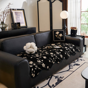Floral Chenille Couch Cover, Non-Slip Sofa Slipcover Protector for Furniture
