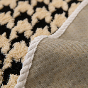 Winter Thickened Sherpa Fleece Houndstooth Sofa Cushion, Non-slip Sofa Cover with Plush