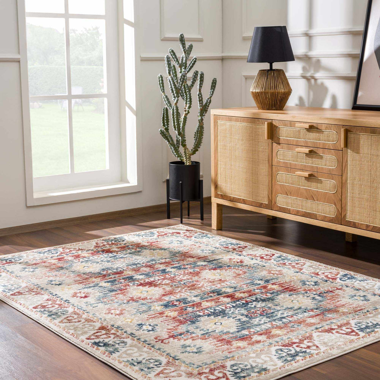 Bindi Blue & Rose Area Rug - Clearance