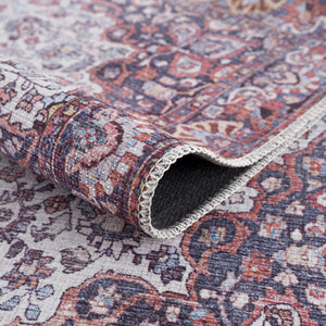 Red Cael Tumble Dry Washable Rug - Promo