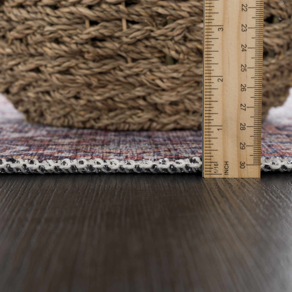 Red Cael Tumble Dry Washable Rug - Promo