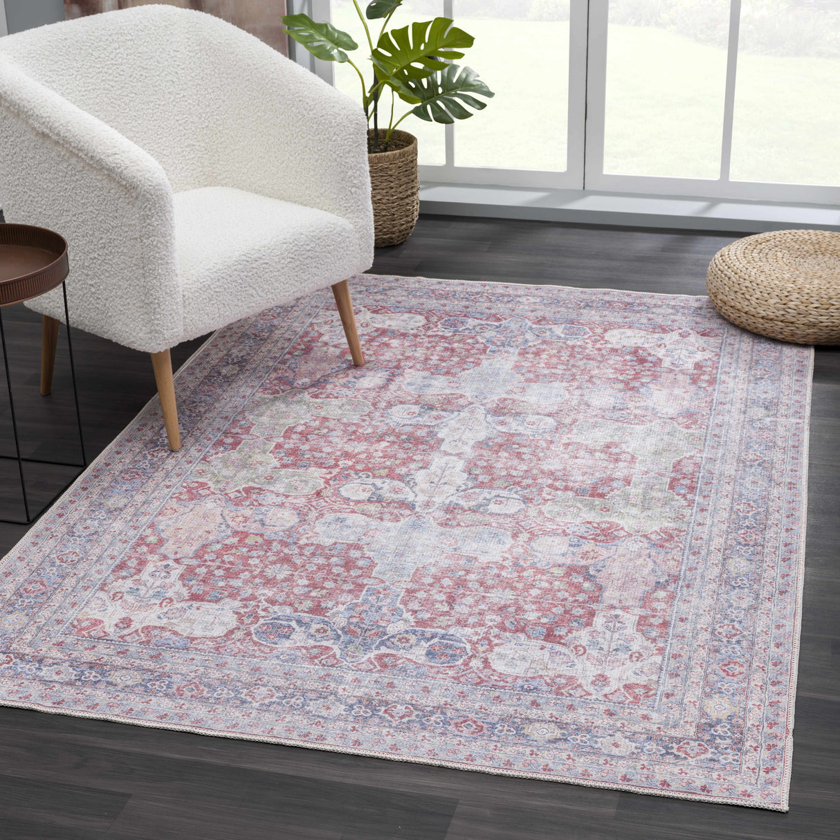 Rust Goma Vintage  Area Rug - Clearance