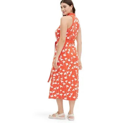 DVF for Target Women's Ginkgo Cherry Tomato Wrap Dress: Bold Elegance