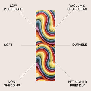 Flow Abstract Swirl Runner Rug