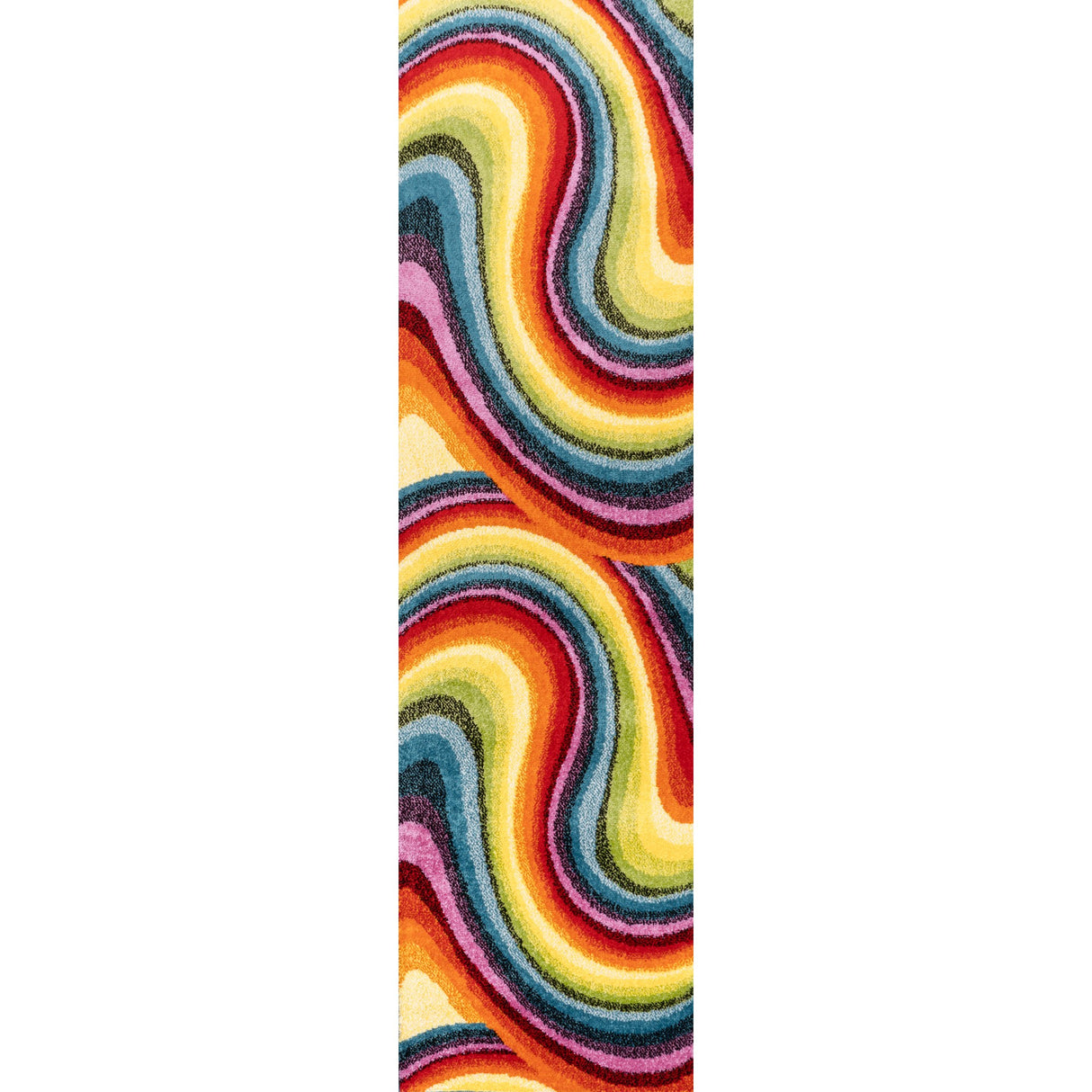 Flow Abstract Swirl Runner Rug