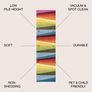 Prism Geometric Striped Runner Rug
