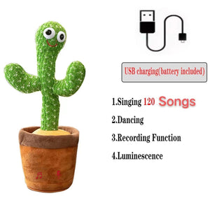 Dancing Cactus Mimicking Toy USB-C Rechargeable
